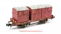 921007 Rapido Conflat P Wagon number B933238 with Type A and Type BD BR Crimson container